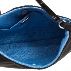 Pre Owned Prada Black Nylon and Patent Leather Shoulder Bag