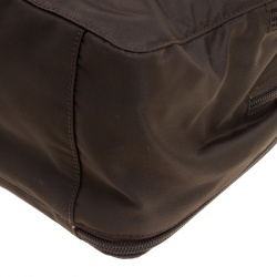 Pre Owned Prada Brown Nylon Camera Satchel
