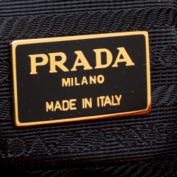 Pre Owned Prada Red Leather and Nylon Chain Handle Tote 