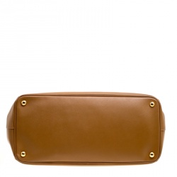 Pre Owned Prada Caramel Saffiano Lux Leather Large Gardener's Tote