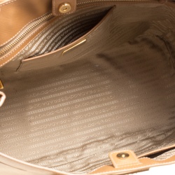 Pre Owned Prada Caramel Saffiano Lux Leather Large Gardener's Tote