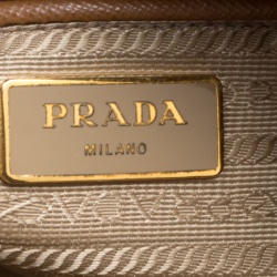 Pre Owned Prada Caramel Saffiano Lux Leather Large Gardener's Tote