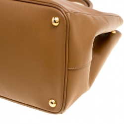Pre Owned Prada Caramel Saffiano Lux Leather Large Gardener's Tote