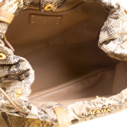 Pre Owned Prada Beige Python 4 Tote