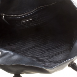 Pre Owned Prada Black Soft Leather Satchel