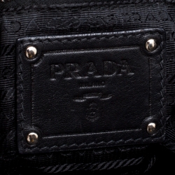 Pre Owned Prada Black Soft Calf Leather Tote