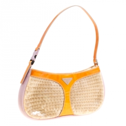 Pre Owned Prada Multicolor Mesh/Sequins and Leather Shoulder Bag