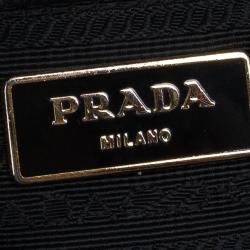 مملوكة مسبقًا Prada Black Saffiano Lux Double Zip Tote