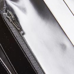 Pre Owned Prada Black Leather Continental Wallet
