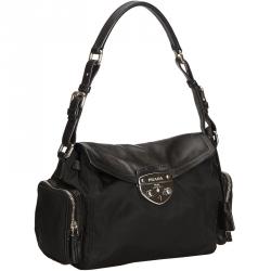 Pre Owned Prada Black Nylon Vintage Shoulder Bag