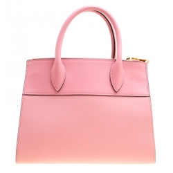 Pre Owned Prada Pink Saffiano Leather Top Handle Bag