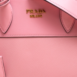Pre Owned Prada Pink Saffiano Leather Top Handle Bag
