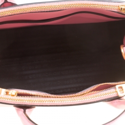 Pre Owned Prada Pink Saffiano Leather Top Handle Bag