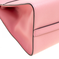 Pre Owned Prada Pink Saffiano Leather Top Handle Bag
