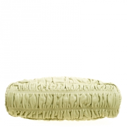 Pre Owned Prada Pistachio Nappa Gaufre Leather Frame Clutch