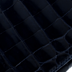 Pre Owned Prada Blue Croc Embossed Leather Continental Wallet 