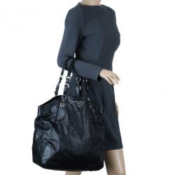 مملوكة مسبقًا Prada Black Leather Tote