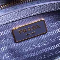 Pre Owned Prada Lilac Saffiano Lux Leather Top Handle Bag