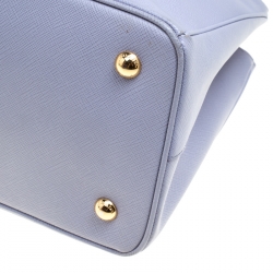 Pre Owned Prada Lilac Saffiano Lux Leather Top Handle Bag