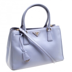 Pre Owned Prada Lilac Saffiano Lux Leather Top Handle Bag