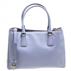 Pre Owned Prada Lilac Saffiano Lux Leather Top Handle Bag