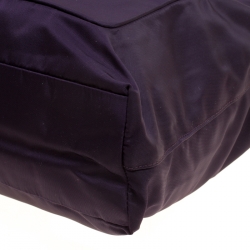 Pre Owned Prada Purple Nylon Tote