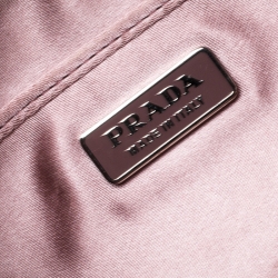 Pre Owned Prada Black Royal Calf Pleated Leather Pochette Clutch