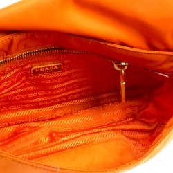 Pre Owned Prada Orange Nylon Crossbody Bag