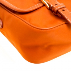Pre Owned Prada Orange Nylon Crossbody Bag