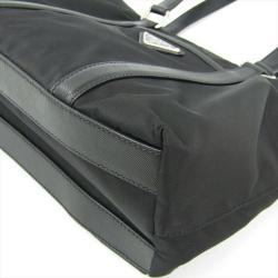 Pre Owned Prada Black Tessuto Nylon and Saffiano Leather Tote