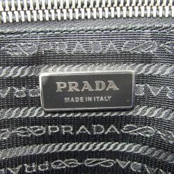 Pre Owned Prada Black Tessuto Nylon and Saffiano Leather Tote