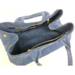 Pre Owned Prada Blue Denim Tote