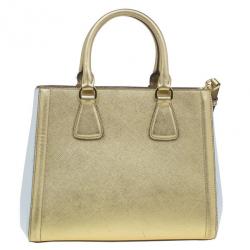 Pre Owned حقيبة يد توت برادا ستفيانو لوكس ذهبية معدنية صغيرة