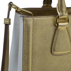 Pre Owned حقيبة يد توت برادا ستفيانو لوكس ذهبية معدنية صغيرة