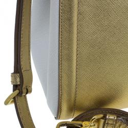 Pre Owned حقيبة يد توت برادا ستفيانو لوكس ذهبية معدنية صغيرة