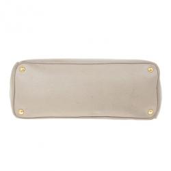 مملوكة مسبقًا Prada Grey Vitello Daino Leather Shopper Tote