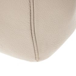 مملوكة مسبقًا Prada Grey Vitello Daino Leather Shopper Tote