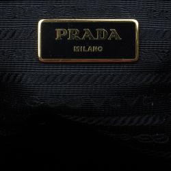 مملوكة مسبقًا Prada Black Saffiano Lux Leather Double Zip Tote