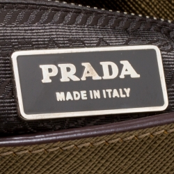 Pre Owned Prada Bronze Saffiano Lux 1 Leather Shoulder Bag