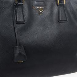 Pre Owned Prada Black Saffiano Lux Tote