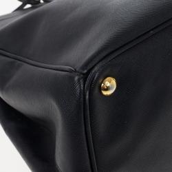 Pre Owned Prada Black Saffiano Lux Tote