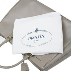 مملوكة مسبقًا Prada Grey Saffiano Lux Tote