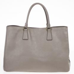 مملوكة مسبقًا Prada Saffiano Lux Grey Marmo Tote
