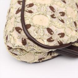 Pre Owned Prada Multicolor Fabric Lace Frame Evening Bag