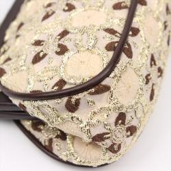 Pre Owned Prada Multicolor Fabric Lace Frame Evening Bag