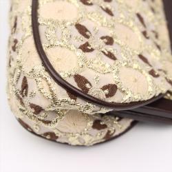 Pre Owned Prada Multicolor Fabric Lace Frame Evening Bag