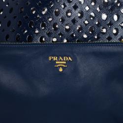 مملوكة مسبقًا Prada Cut-out Saffiano Fori Laser Handbag With Pochette 