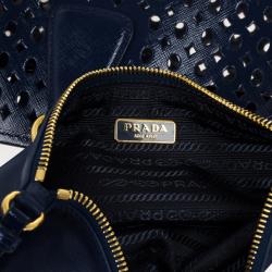مملوكة مسبقًا Prada Cut-out Saffiano Fori Laser Handbag With Pochette 