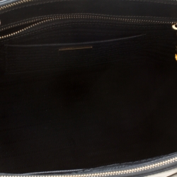 Pre Owned Prada Black Saffiano Lux Leather Large Double Zip Tote