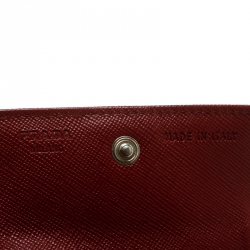 Pre Owned Prada Red Tessuto Nylon Wallet